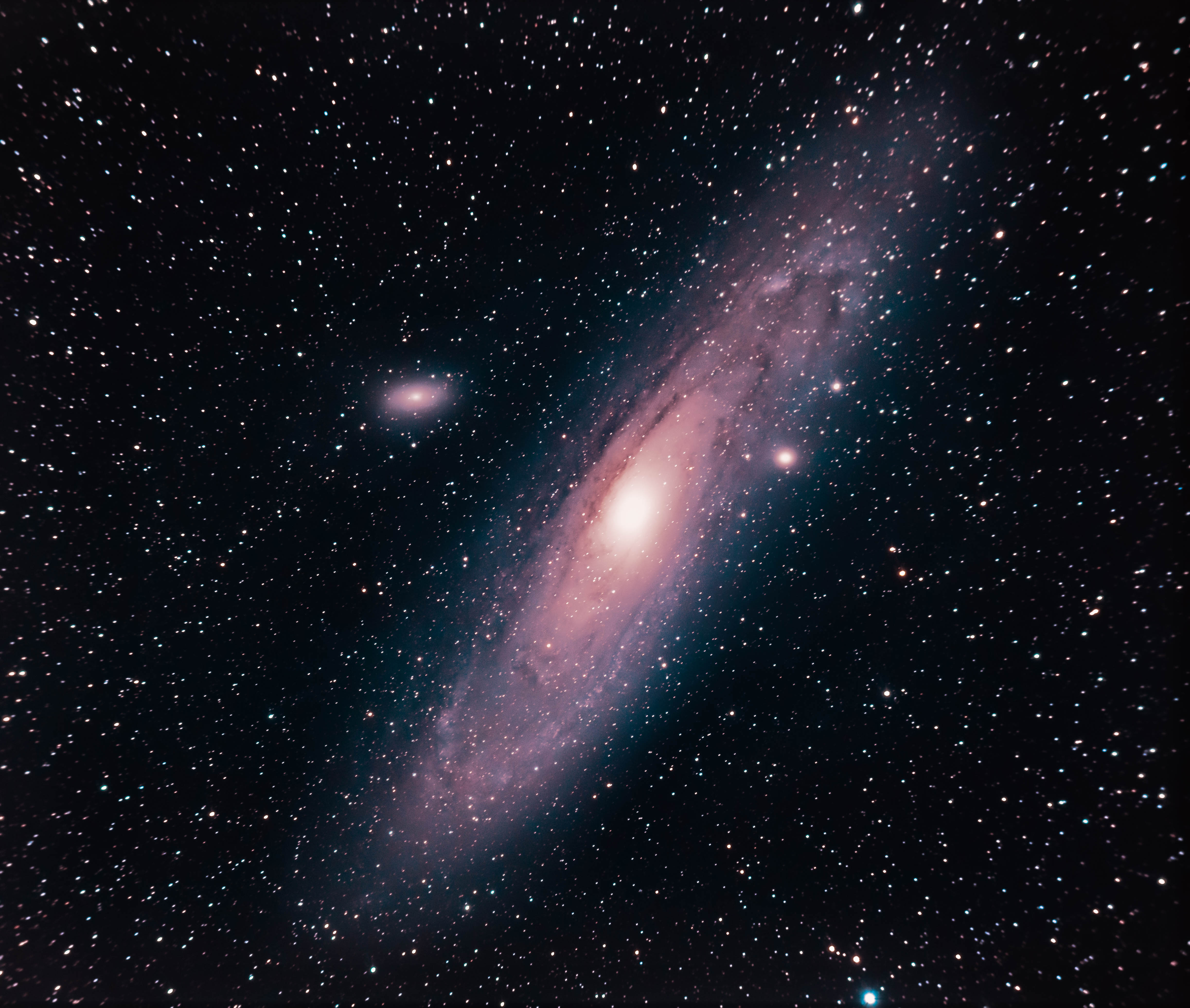 Andromeda galaxy surrounded by stars