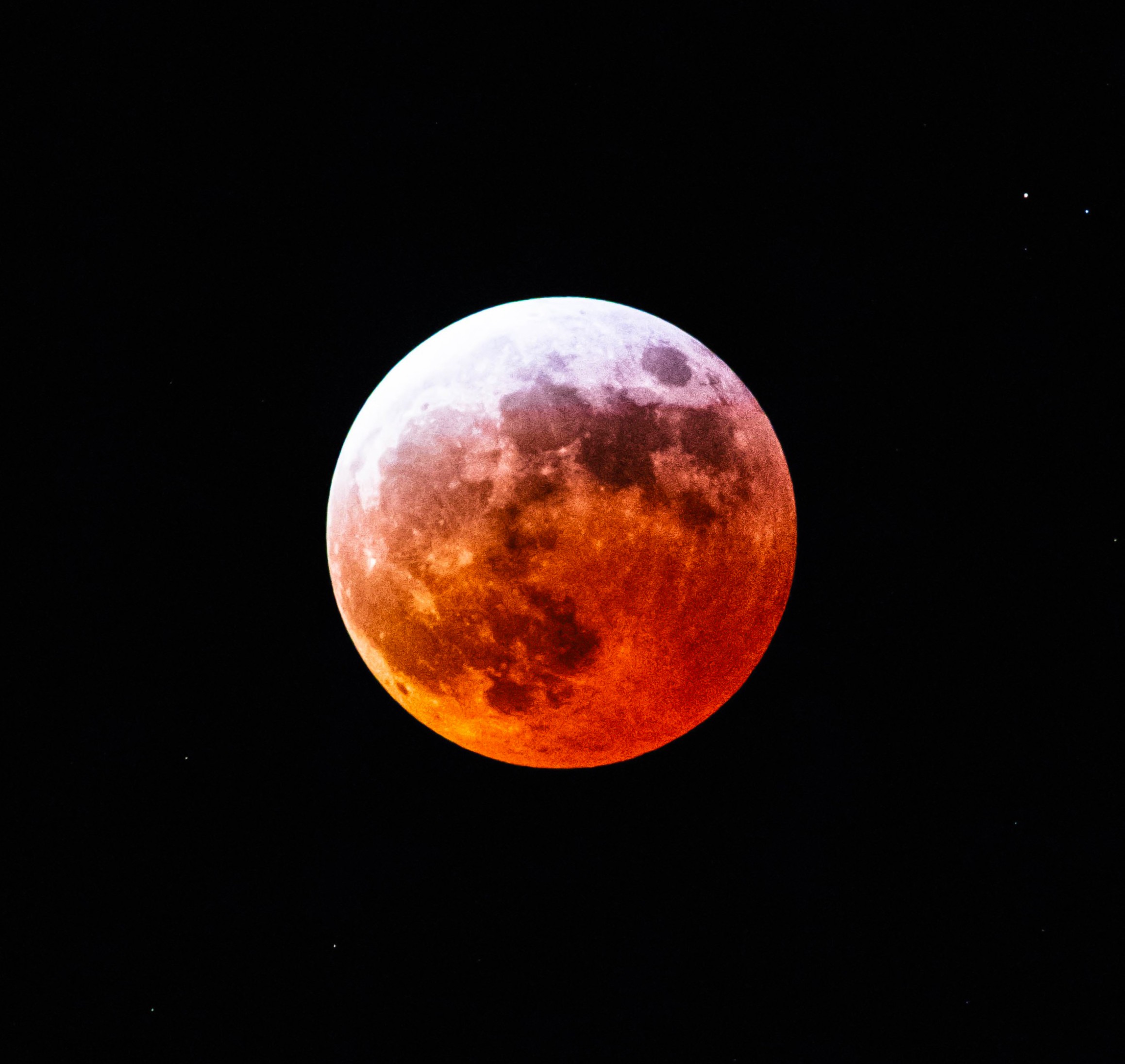 The red Moon during a lunar eclipse