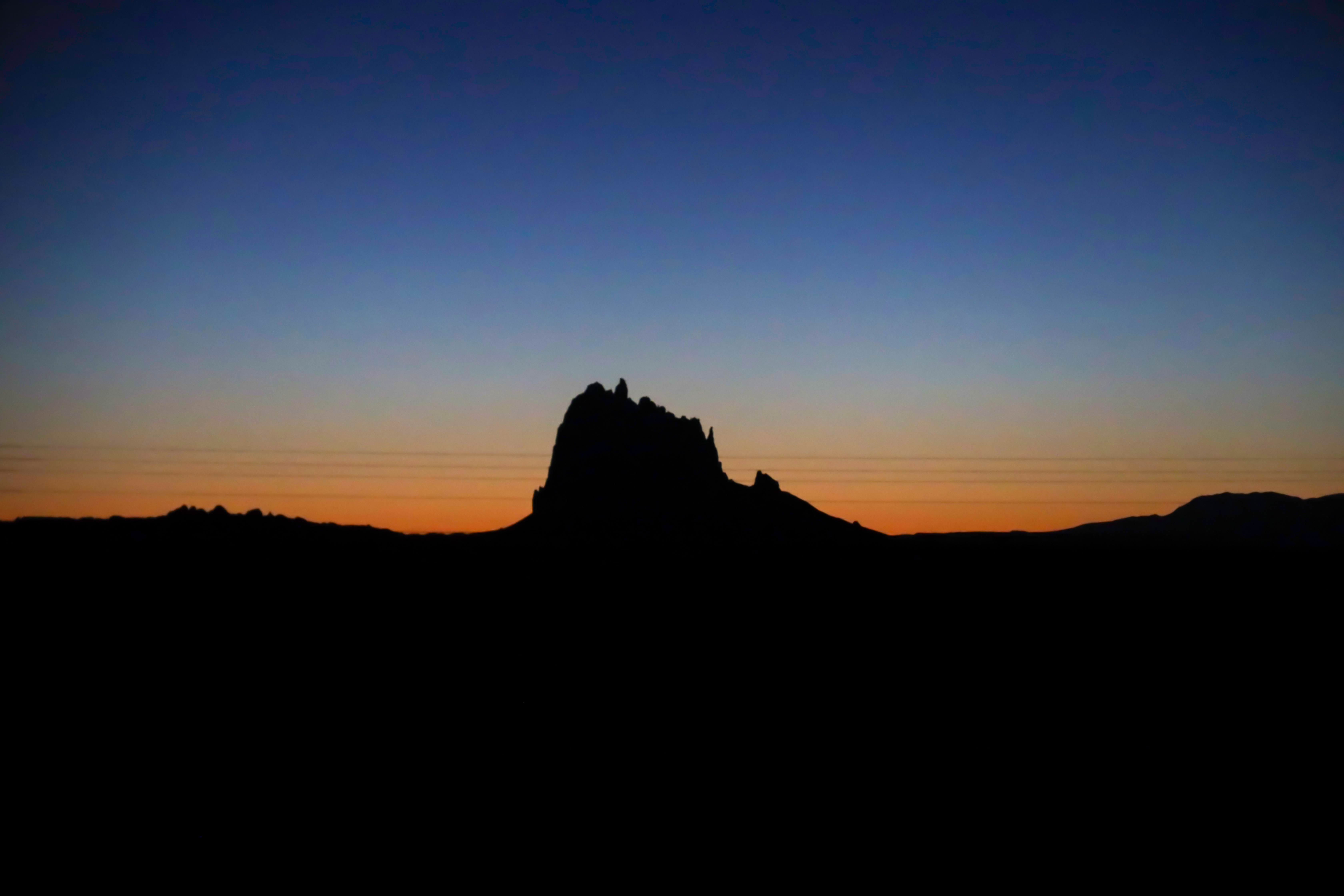 Returning to Shiprock in the evening
