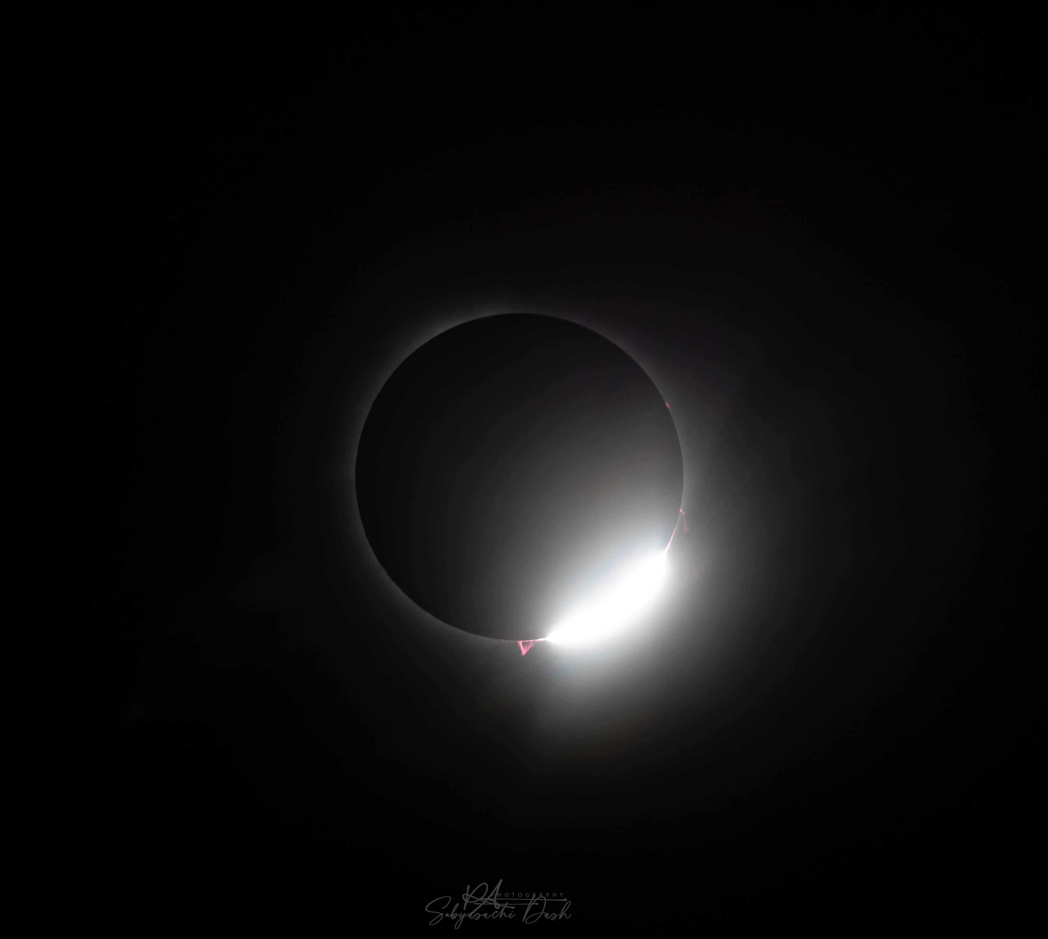 Diamond ring during the 2024 total solar eclipse