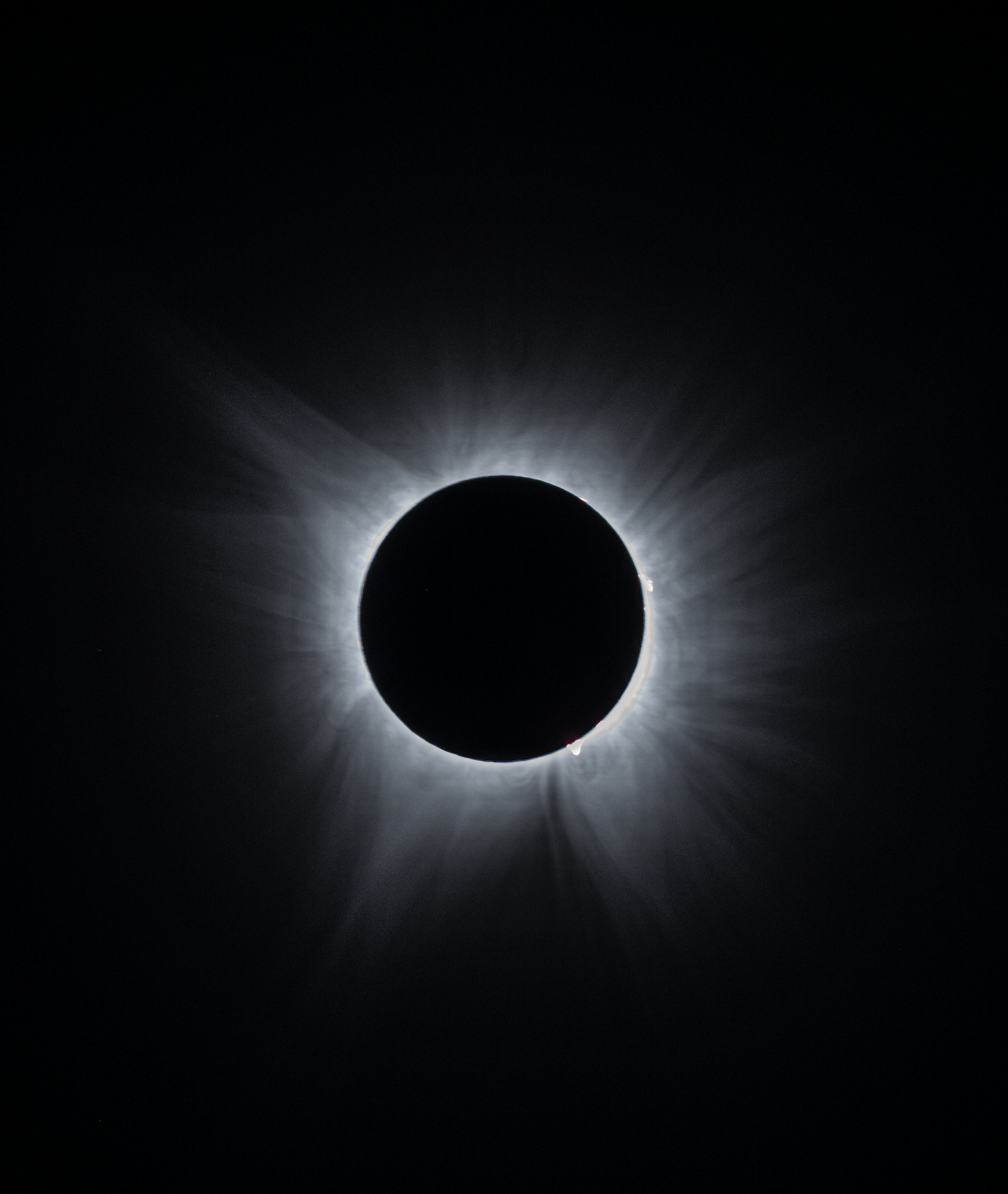 The solar corona during a total solar eclipse